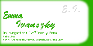 emma ivanszky business card